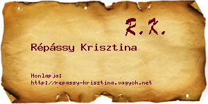 Répássy Krisztina névjegykártya
