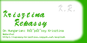 krisztina repassy business card